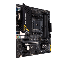 Asus | TUF GAMING A520M-PLUS II | Processor family AMD | Processor socket AM4 | DDR4 DIMM | Memory slots 4 | Supported hard disk drive interfaces 	SATA, M.2 | Number of SATA connectors 4 | Chipset  AMD A520 | Micro ATX