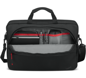 Lenovo | Fits up to size 16 " | Essential | ThinkPad Essential 15.6" Topload (Sustainable & Eco-friendly, made with recycled PET: Total 7.5% Exterior: 24%) | Topload | Black | Shoulder strap