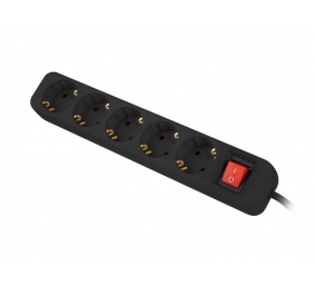 LANBERG Power strip 5x Shuko 3m black
