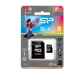 Silicon Power | Elite 8GB microSDHC UHS-I | 8 GB | Micro SDHC | Flash memory class Class 10 | SD