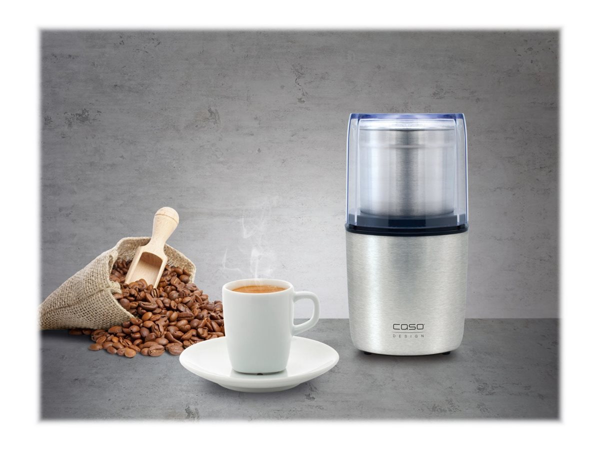 Caso | Electric coffee grinder | 1830 | 200 W W | Lid safety switch | Number of cups 8 pc(s) | Stainless steel
