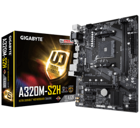 Gigabyte GA-A320M-S2H 3.0 Processor family AMD, Processor socket AM4, DDR4 DIMM, Memory slots 2, Number of SATA connectors 4 x SATA 6Gb/s, Chipset AMD A, Micro ATX