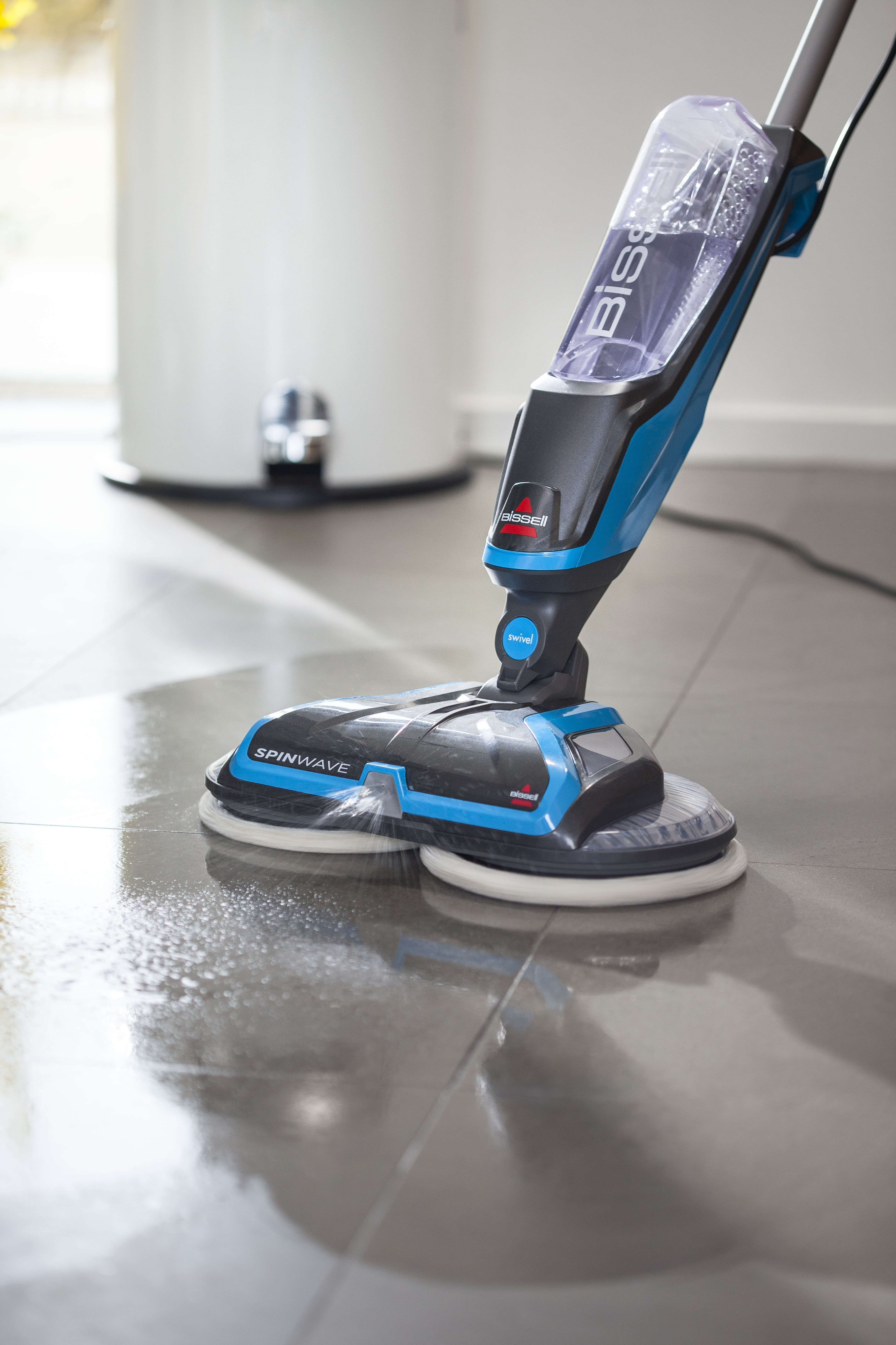 Mop | SpinWave | Corded operating | Washing function | Power 105 W | Blue/Titanium
