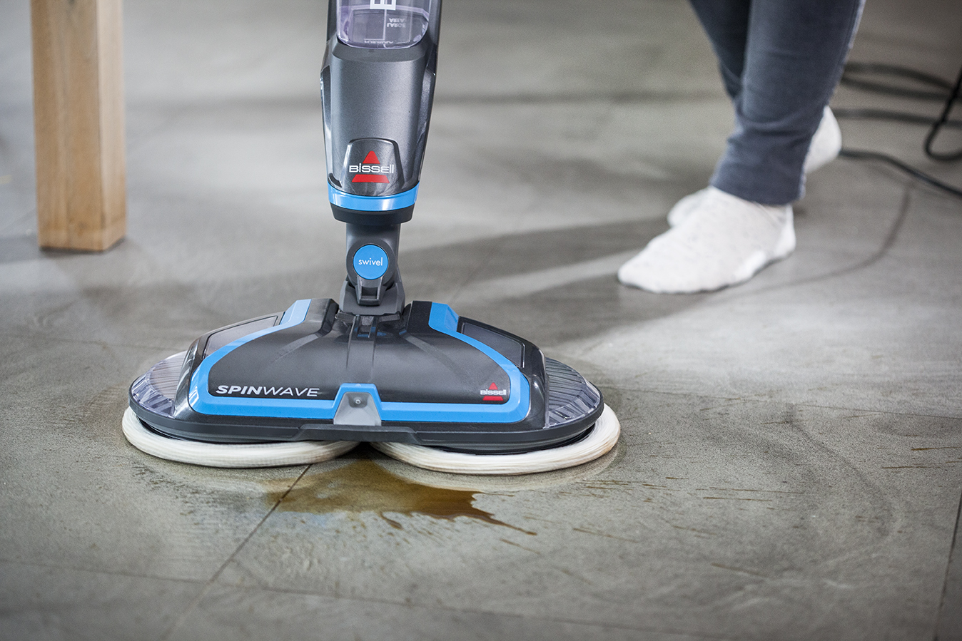 Mop | SpinWave | Corded operating | Washing function | Power 105 W | Blue/Titanium