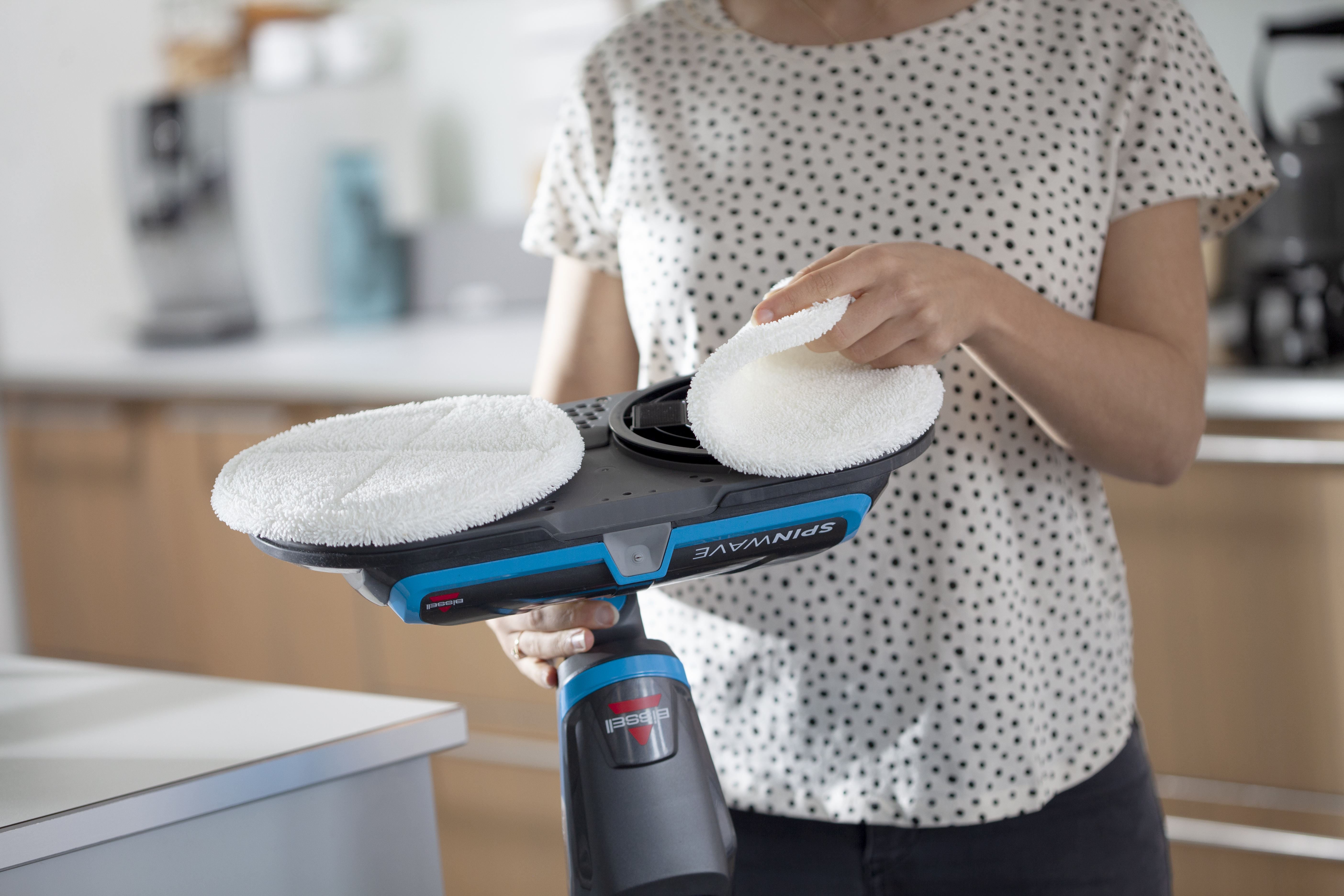 Mop | SpinWave | Corded operating | Washing function | Power 105 W | Blue/Titanium