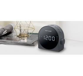 Muse | Dual Alarm Clock radio PLL | M-185CR | AUX in | Black