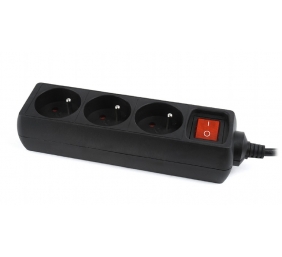 EnerGenie EG-PSU3F-01 UPS power strip, 3 FR sockets, 10 A, C14 plug, 0.6 m cable, black EnerGenie