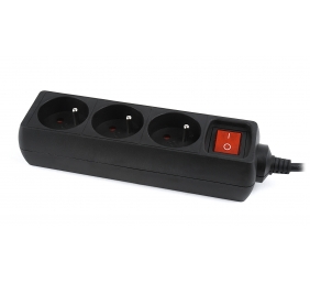 EnerGenie EG-PSU3F-01 UPS power strip, 3 FR sockets, 10 A, C14 plug, 0.6 m cable, black | EnerGenie