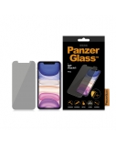 PanzerGlass P2662 Screen protector Apple iPhone Xr/11 Tempered glass Transparent Confidentiality filter; Anti-shatter film (holds the glass together and protects against glass shards in case of breakage); Easy Installation with full adhesive; Compatible w