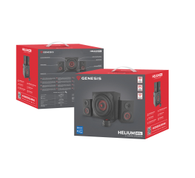 GENESIS Helium 610BT Computer Speakers, Wired, Bluetooth, Black | Genesis | Helium 610BT | Bluetooth | Red/Black | Computer Speakers