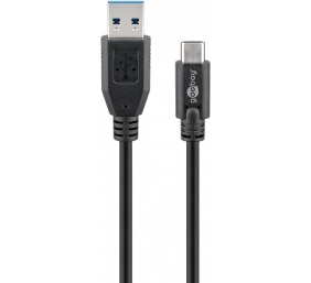 Goobay 71221 USB-C to USB A 3.0 cable, black, 2m | Goobay | USB-C to USB-A USB-C male | USB 3.0 male (type A)