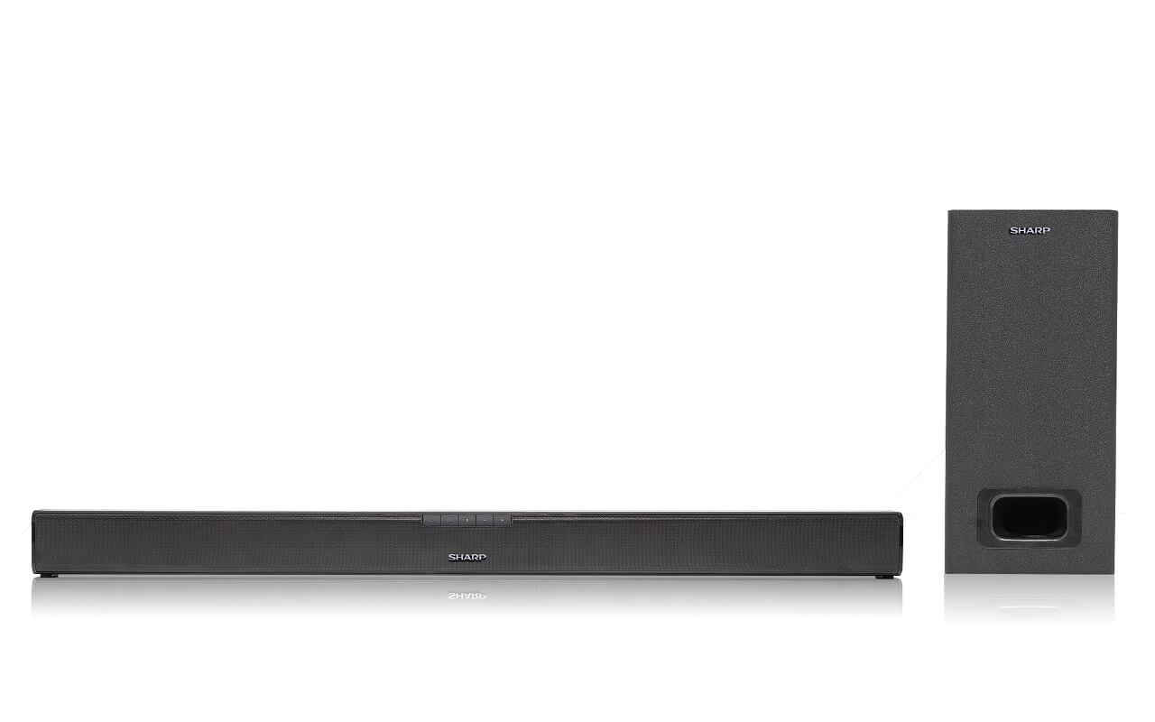 Sharp | HT-SBW110 2.1 Slim Soundbar | Black | No | AUX in | Bluetooth | Wireless connection