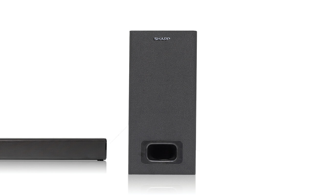 Sharp | HT-SBW110 2.1 Slim Soundbar | Black | No | AUX in | Bluetooth | Wireless connection