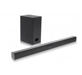 Sharp | HT-SBW110 2.1 Slim Soundbar | Black | No | AUX in | Bluetooth | Wireless connection