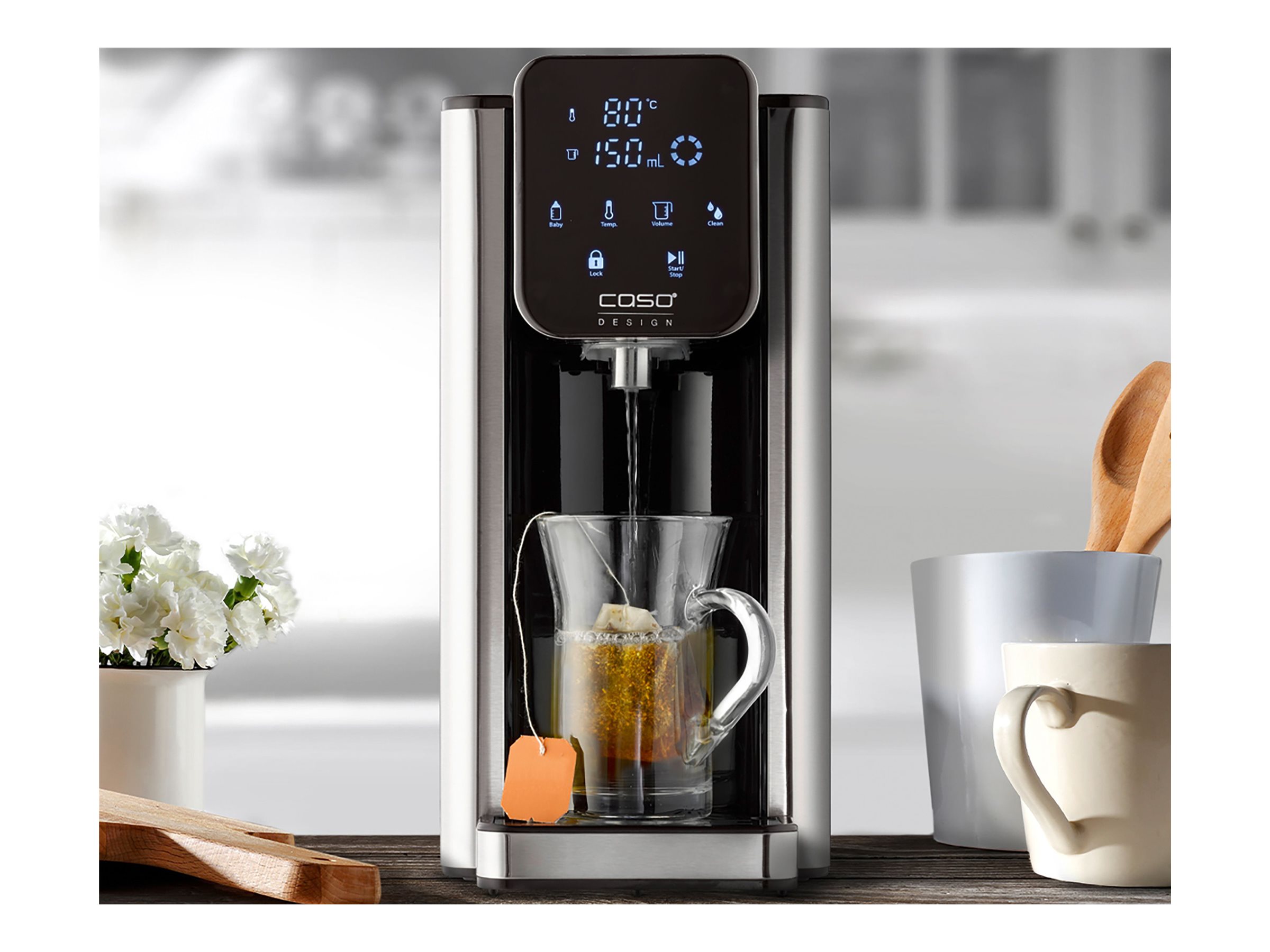 Caso | Turbo hot water dispenser | HW 660 | Water Dispenser | 2600 W | 2.7 L | Black/Stainless steel