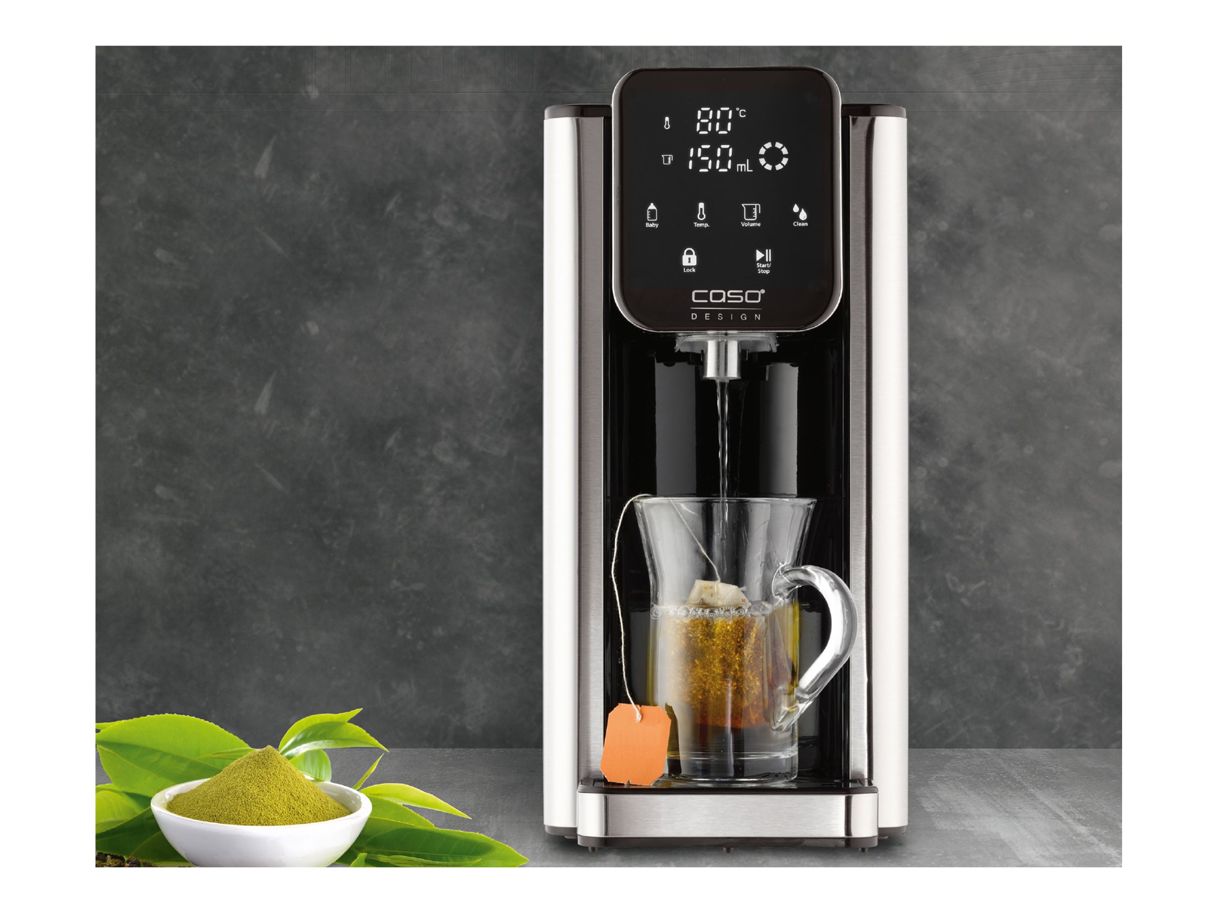 Caso | Turbo hot water dispenser | HW 660 | Water Dispenser | 2600 W | 2.7 L | Black/Stainless steel