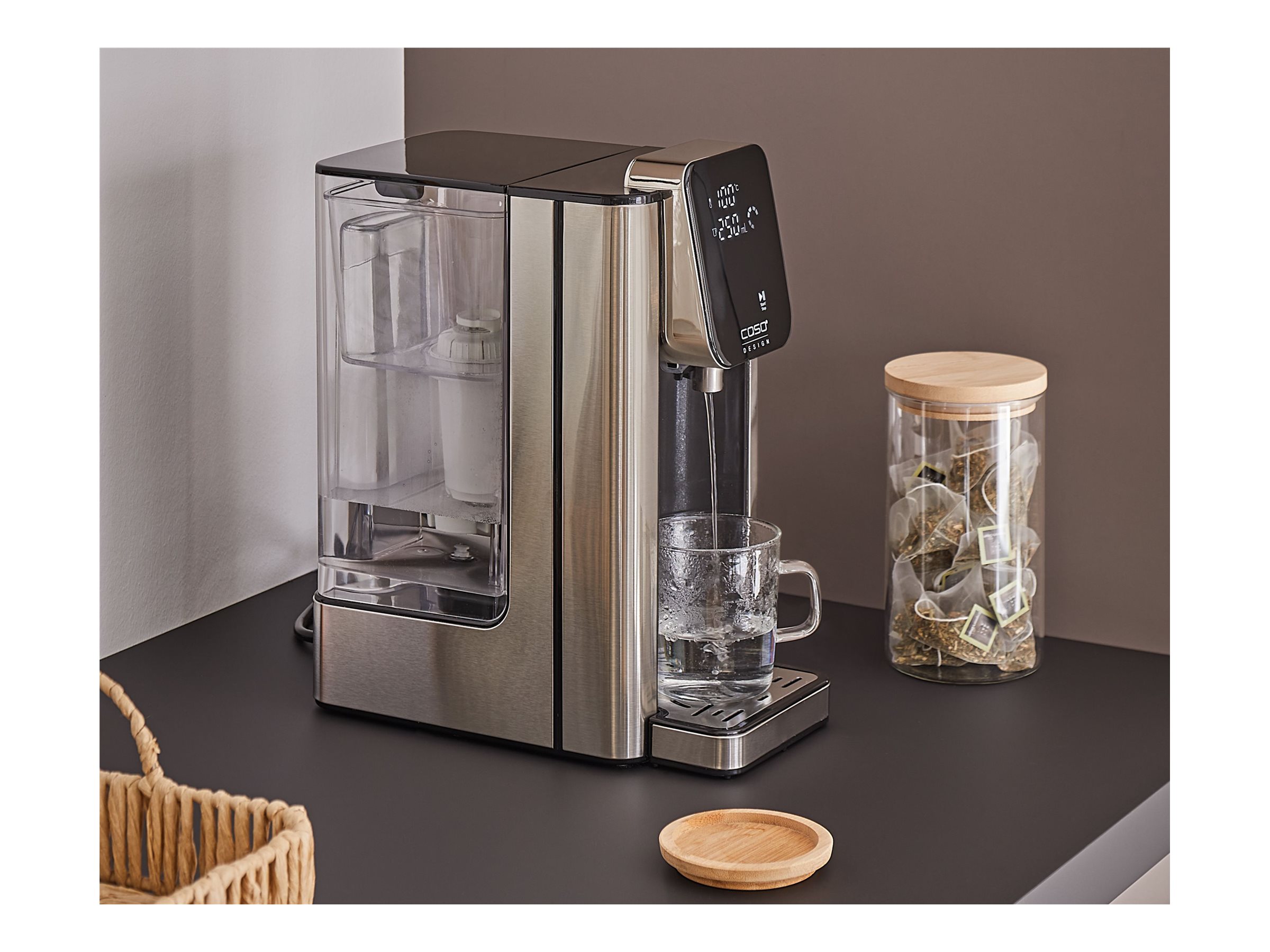 Caso | Turbo hot water dispenser | HW 660 | Water Dispenser | 2600 W | 2.7 L | Black/Stainless steel