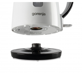 Gorenje | Kettle | K17PLBW | Electric | 2200 W | 1.7 L | Plastic + metal | 360° rotational base | White