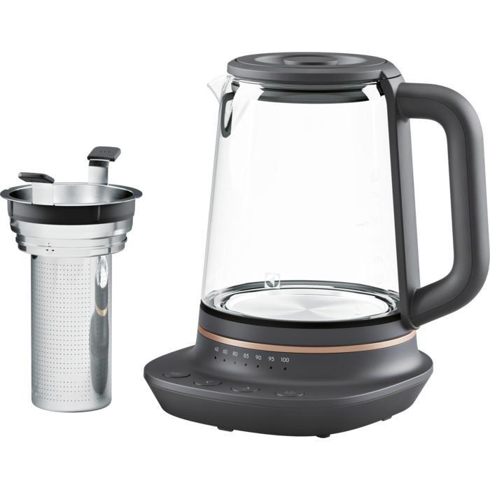 Electrolux Kettle Explore 7 E7GK1-8BP Electric, 2000 W, 1.7 L, Glass, 360° rotational base, Black/Transparent