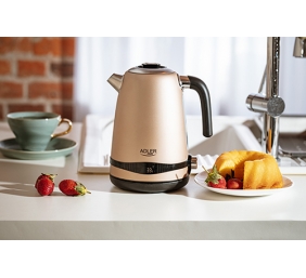 Adler | Kettle | AD 1295 | Electric | 2200 W | 1.7 L | Stainless steel | 360° rotational base | Golden