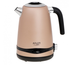 Adler | Kettle | AD 1295 | Electric | 2200 W | 1.7 L | Stainless steel | 360° rotational base | Golden