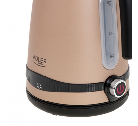 Adler | Kettle | AD 1295 | Electric | 2200 W | 1.7 L | Stainless steel | 360° rotational base | Golden