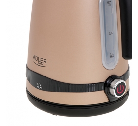 Adler | Kettle | AD 1295 | Electric | 2200 W | 1.7 L | Stainless steel | 360° rotational base | Golden