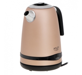 Adler | Kettle | AD 1295 | Electric | 2200 W | 1.7 L | Stainless steel | 360° rotational base | Golden