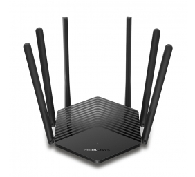 Mercusys | AC1900 Wireless Dual Band Gigabit Router | MR50G | 802.11ac | 600+1300 Mbit/s | 10/100/1000 Mbit/s | Ethernet LAN (RJ-45) ports 2 | Mesh Support No | MU-MiMO Yes | No mobile broadband | Antenna type 6xFixed | No