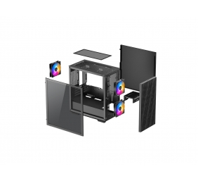 Deepcool | MATREXX 40 3FS | Black | Micro ATX | Power supply included N | ATX PS2_Length less than 170mm