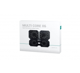 Deepcool | Multicore x6 | Notebook cooler up to 15.6" | Black | 380X295X24mm mm | 900g g