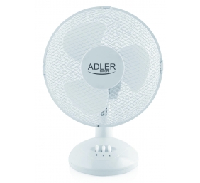 Adler | AD 7302 | Desk Fan | White | Diameter 23 cm | Number of speeds 2 | Oscillation | 60 W | No