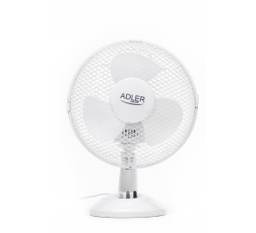 Adler AD 7302 Desk Fan Number of speeds 2 60 W Oscillation Diameter 23 cm White