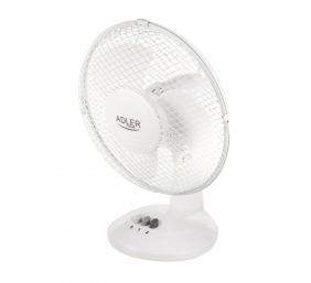 Adler | AD 7302 | Desk Fan | White | Diameter 23 cm | Number of speeds 2 | Oscillation | 60 W | No