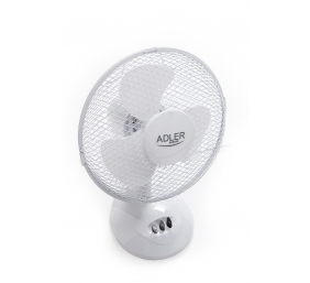 Adler | AD 7302 | Desk Fan | White | Diameter 23 cm | Number of speeds 2 | Oscillation | 60 W | No