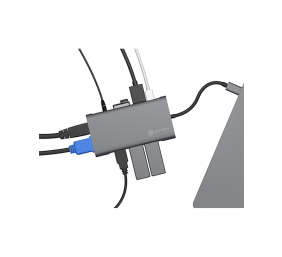 Icy Box IB-DK4040-CPD USB Type-C™ DockingStation with two video interfaces | Raidsonic
