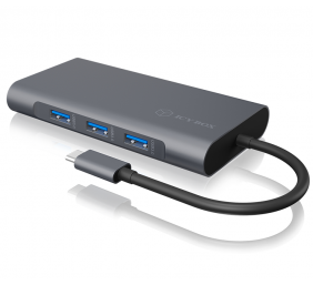 Icy Box IB-DK4040-CPD USB Type-C™ DockingStation with two video interfaces | Raidsonic