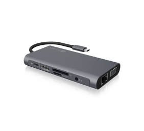 Icy Box IB-DK4040-CPD USB Type-C™ DockingStation with two video interfaces | Raidsonic