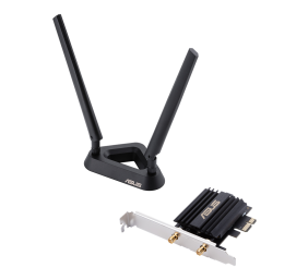 Asus PCE-AX58BT Wi-Fi 6 (802.11ax) AX3000 Dual-Band PCIe Wi-Fi Adapter Asus | 2xExternal | PCI-E adapter | PCE-AX58BT | 3000 Mbit/s