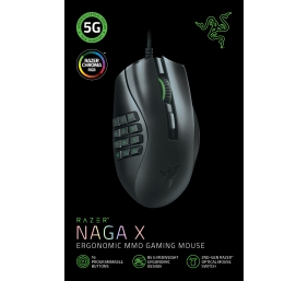 Žaidimų pelė Razer Naga X, Juoda