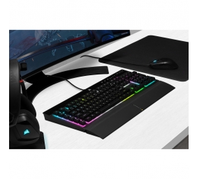 Corsair | Rubber Dome | Gaming Keyboard | K55 RGB PRO XT | Gaming keyboard | Wired | RGB LED light | US | Black
