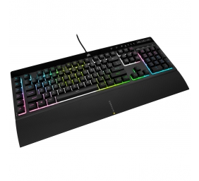 Corsair | Rubber Dome | K55 RGB PRO XT | Gaming keyboard | Gaming Keyboard | RGB LED light | US | Wired | Black