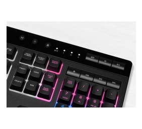 Corsair | Rubber Dome | K55 RGB PRO XT | Gaming keyboard | Gaming Keyboard | RGB LED light | US | Wired | Black