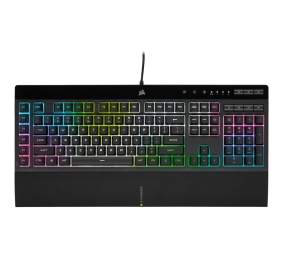 Corsair | Rubber Dome | K55 RGB PRO XT | Gaming keyboard | Gaming Keyboard | RGB LED light | US | Wired | Black