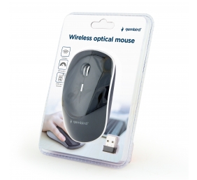 Gembird | Silent Wireless Optical Mouse | MUSW-4BS-01 | Optical mouse | USB | Black