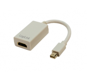 Logilink | Adapter Mini DisplayPort to HDMI with Audio: | Grey | Mini DisplayPort | HDMI A | 0.1 m