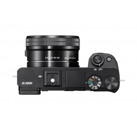 Sony ILCE6000LB.CEC Body + 16-50mm Mirrorless Camera Kit, 24.3 MP, ISO 51200, Display diagonal 7.62 ", Wi-Fi, Magnification 1.07 x, CMOS, Black, Image sensor size (W x H) 23.5 x 15.6 "