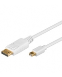 Goobay | White | Mini DisplayPort plug | DisplayPort plug | Mini DisplayPort adapter cable 1.2 | 1 m | Gold-Plated connectors