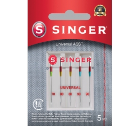 Singer | Universal Needle ASST 5PK for Woven Fabrics