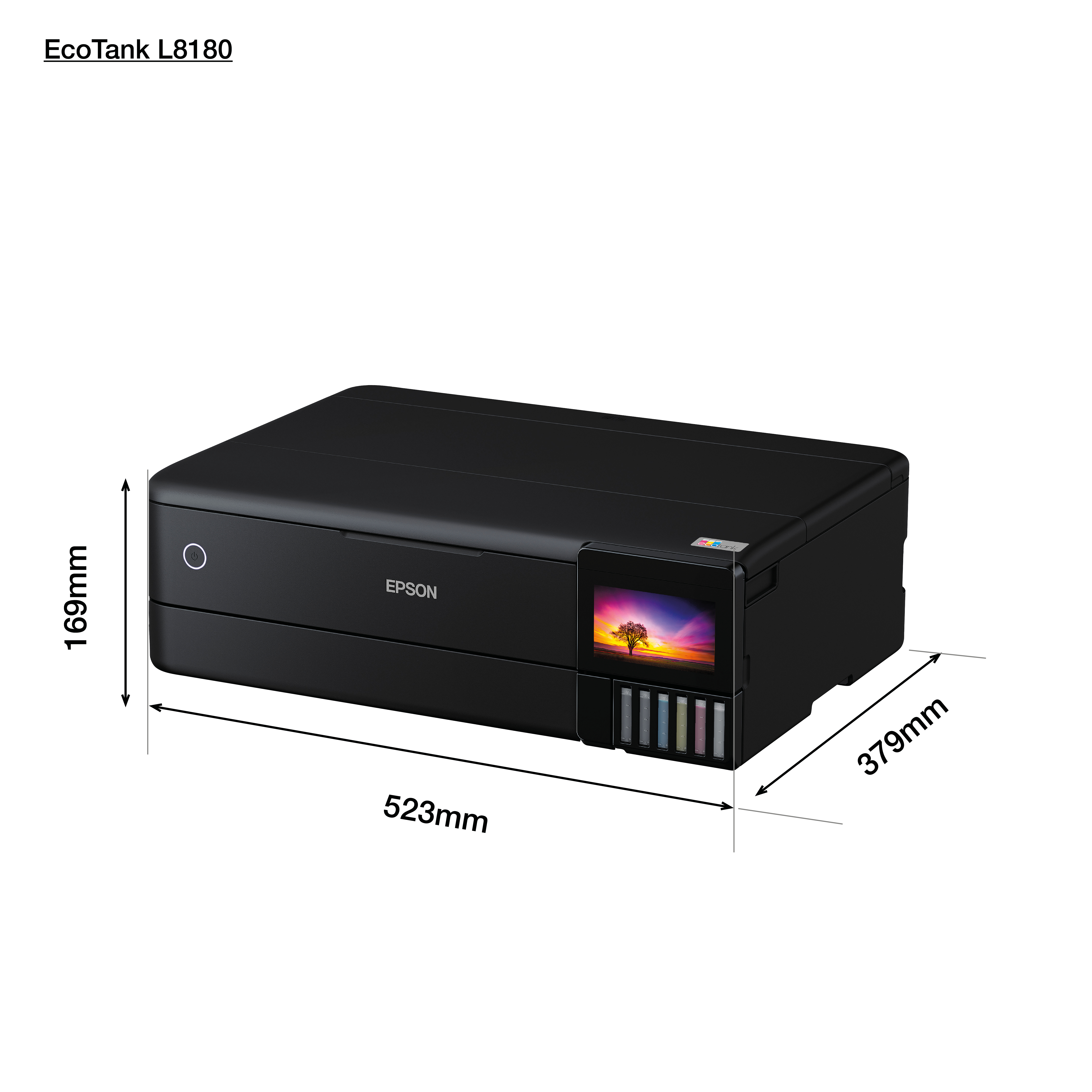 Epson Multifunctional Printer | EcoTank L8180 | Inkjet | Colour | Inkjet Multifunctional Printer | A3+ | Wi-Fi | Black